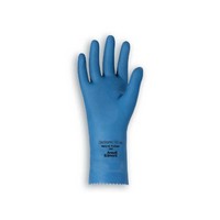 Ansell Edmont 193565 Ansell Size 9 Natural Blue Light Duty Sky Blue Unsupported 17 Mil Natural Latex Unlined 12" Glove With Fish